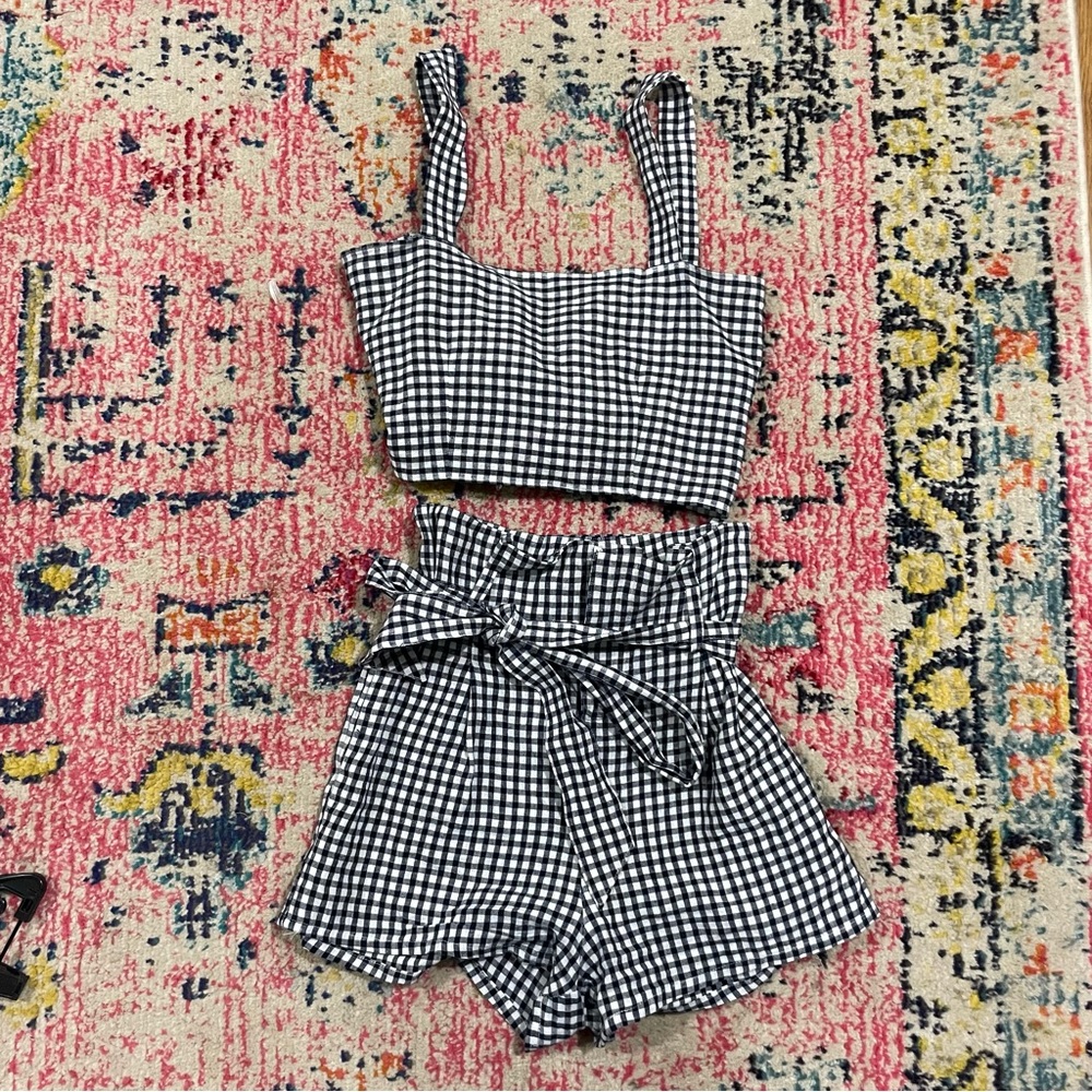 Olivaceous Gingham Shorts - Picture 13 of 13